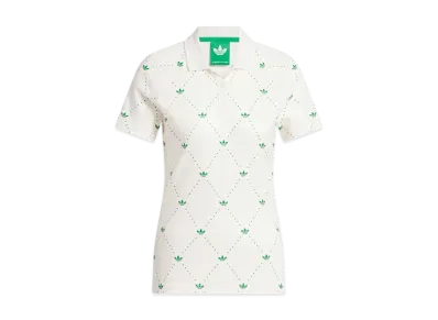 adidas Originals Golf Monogram Short Sleeve Shirt "Chalk White/Green"