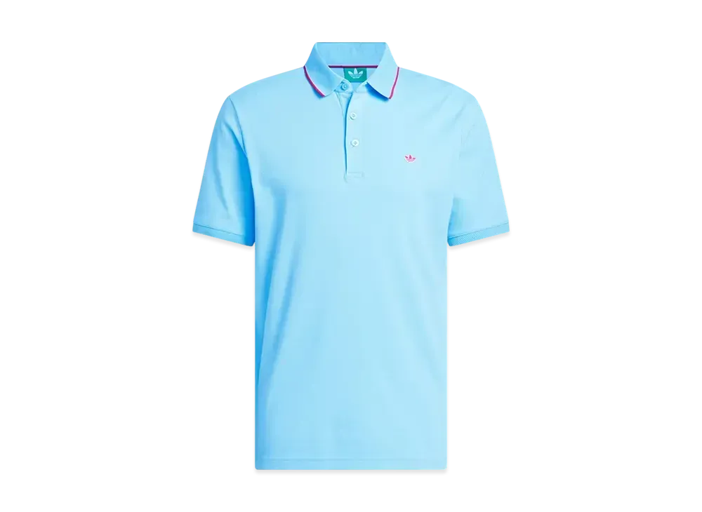 adidas Originals Golf Twist Knit One Point Logo Short Sleeve Polo "Clear Sky"