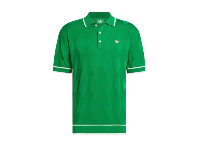 adidas Originals Golf Argyle Knit Short Sleeve Polo "Green"