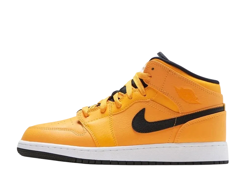 ナイキ エアジョーダン1 ミッド "ユニバーシティ ゴールド ブラック (GS)"