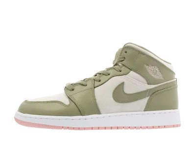 Nike GS Air Jordan 1 Mid "Trooper Bleached Coral"