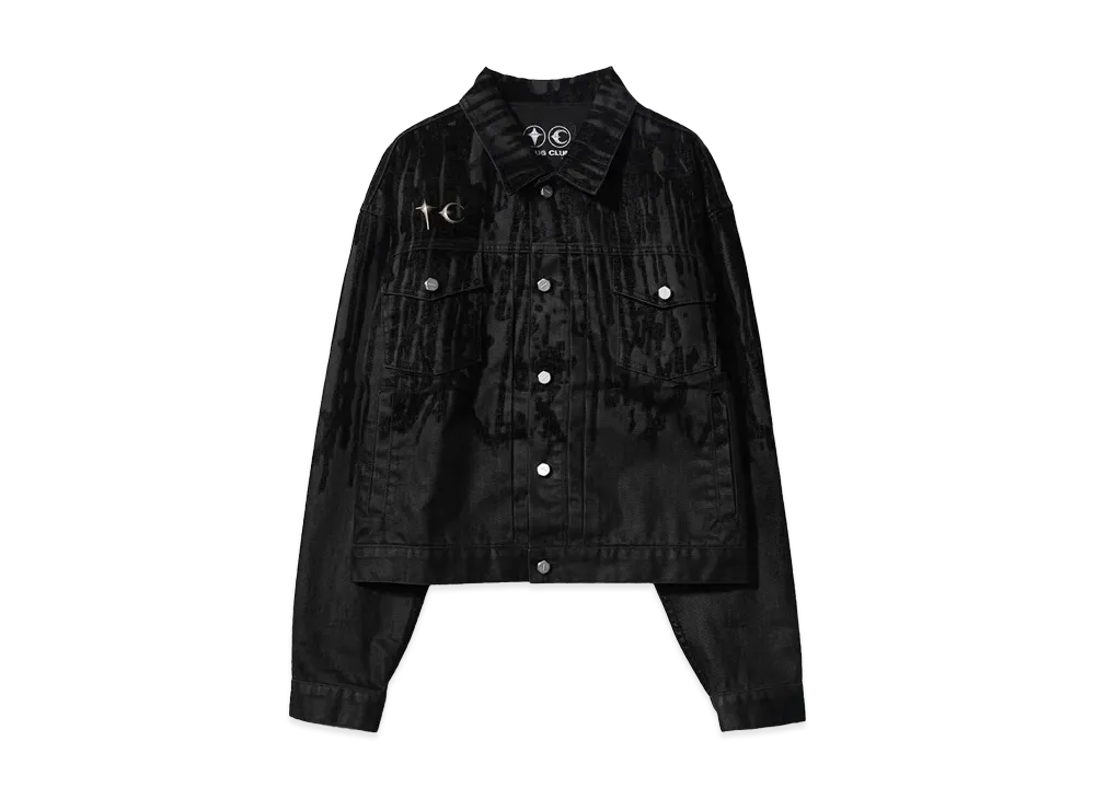 THUG CLUB Blood Lazered Denim Jacket "BLACK"