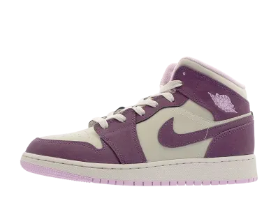 Nike GS Air Jordan 1 Mid Pro "Purple Desert Sand"