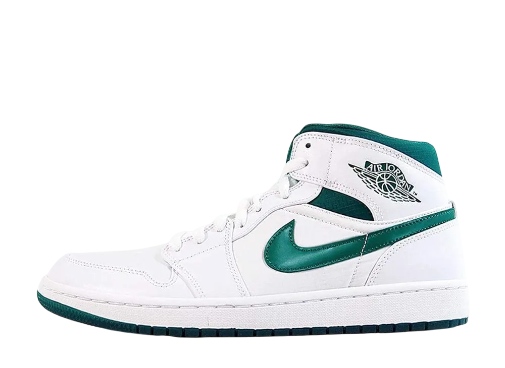 ナイキ エアジョーダン1 ミッド "ホワイト マイスティック グリーン"
