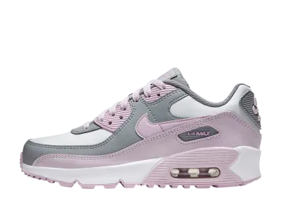 NIKE AIR MAX 90 LEATHER PARTICLE GREY ICED LILAC (GS)