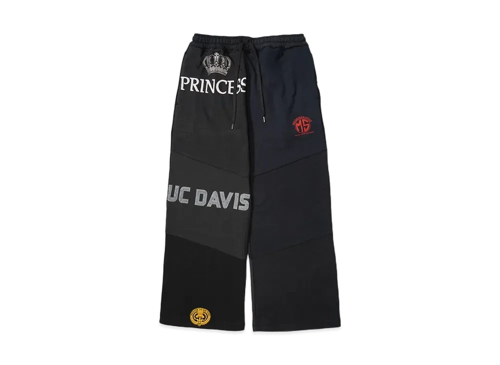 Marine serre REGENERATED GRAPHIC SWEATSHIRTS SWEATPANTS "BLACK"