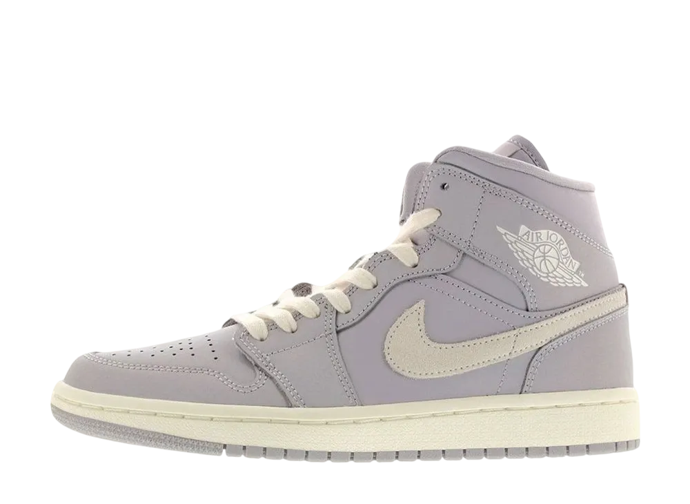 ナイキ ウィメンズ エアジョーダン1 ミッド "アトモスフィア グレー ペール アイボリー"
