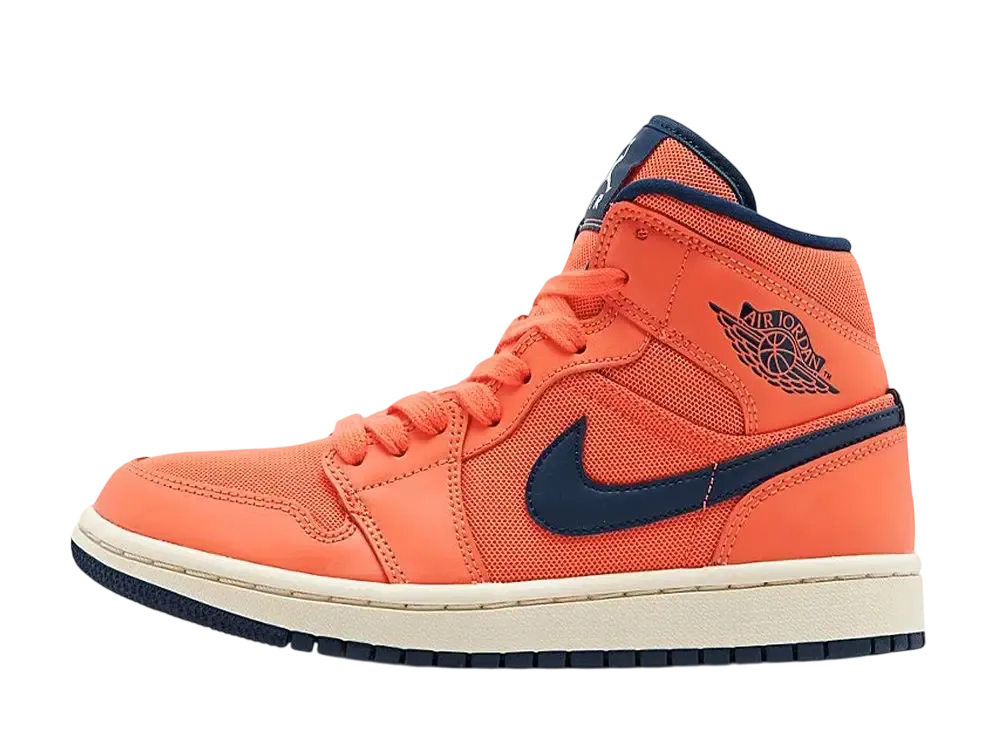 ナイキ ウィメンズ エアジョーダン1 ミッド "ターフ オレンジ ブルー ボイド"