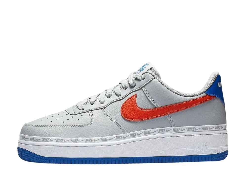 ナイキ エアフォース ロー "オーバー ブランドング グレー ブルー レッド"
