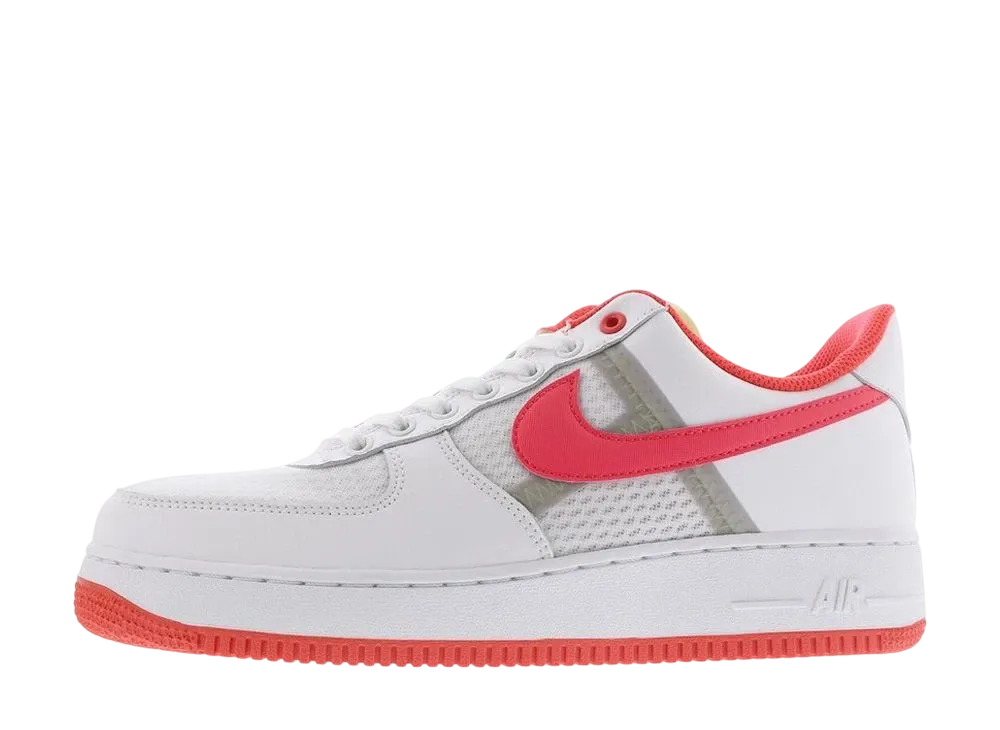 Nike Air Force 1 Low "Transparent White/Crimson"