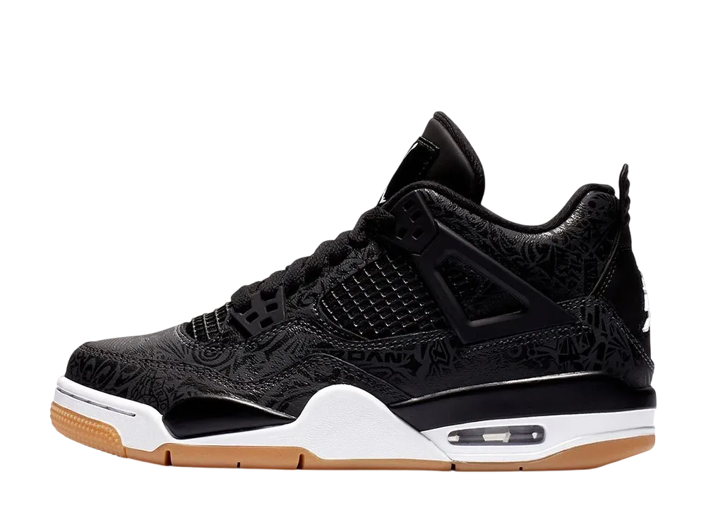 Nike GS Air Jordan 4 Retro "Laser Black Gum"