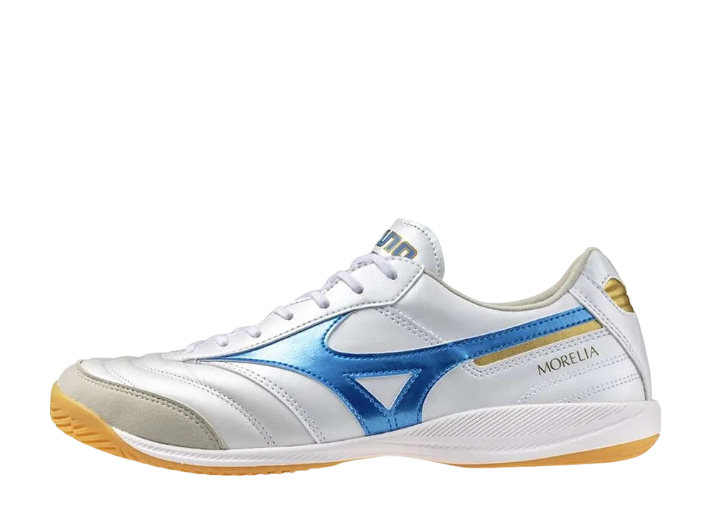 ミズノ モレリア サラ エリート イン "スーパーホワイトパール/レーザーブルー"