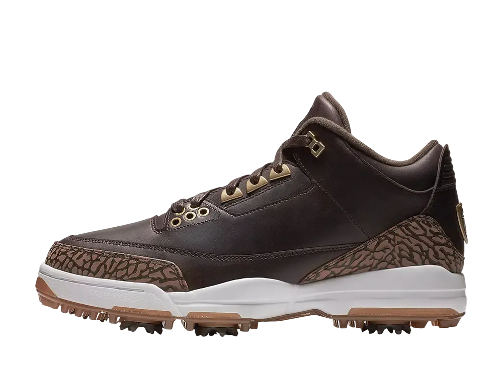 ナイキ エアジョーダン3 レトロ ゴルフ "ブラウン"