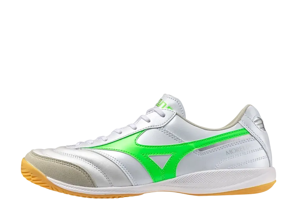 ミズノ モレリア サラ エリート イン "スーパーホワイトパール/ネオングリーン"