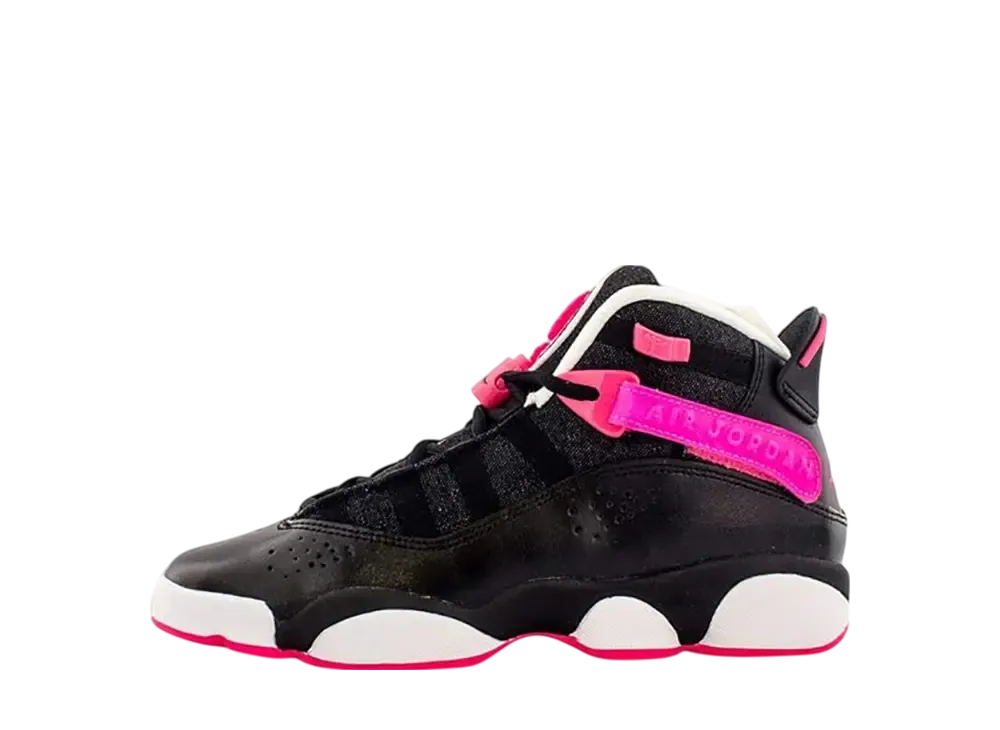 ナイキ エアジョーダン6 リングス "ブラック ハイパー ピンク ホワイト (GS)"