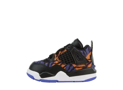 Nike TD Air Jordan 4 Retro "Black/Rush Violet"