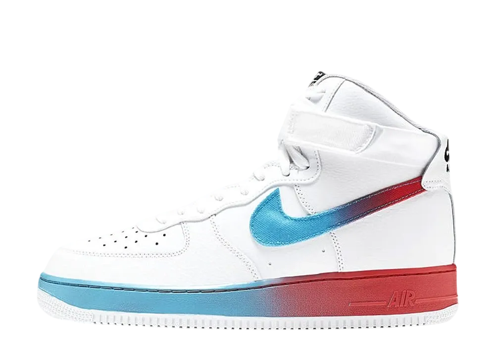 ナイキ エアフォース1 ハイ "グラディエント ホワイト ブルー フューリー エンバー グロー"
