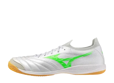ミズノ モレリアネオ サラ ベータ ジャパン イン "スーパーホワイトパール/ネオングリーン"