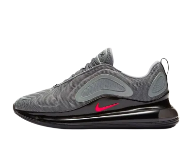 NIKE AIR MAX 720 COOL GREY BRIGHT CRIMSON BLACK