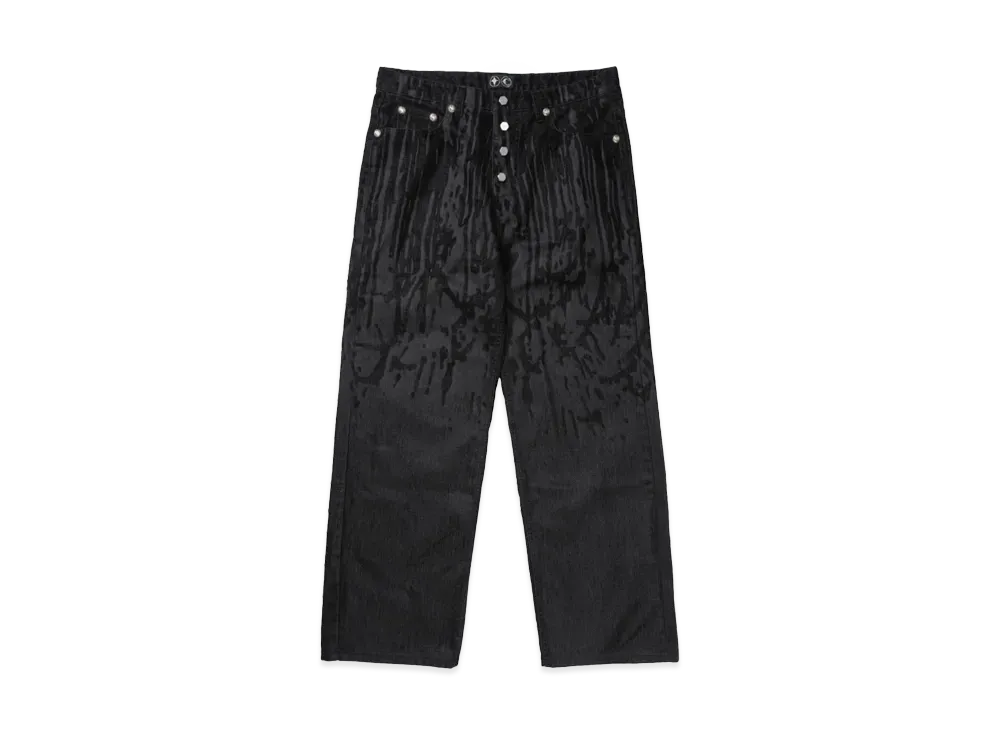 THUG CLUB Blood Lazered Denim Pants "BLACK"