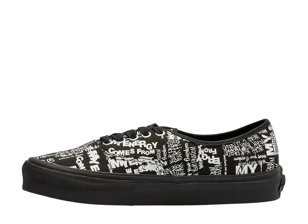 COMME des GARCONS × Vans Authentic "Black Message"