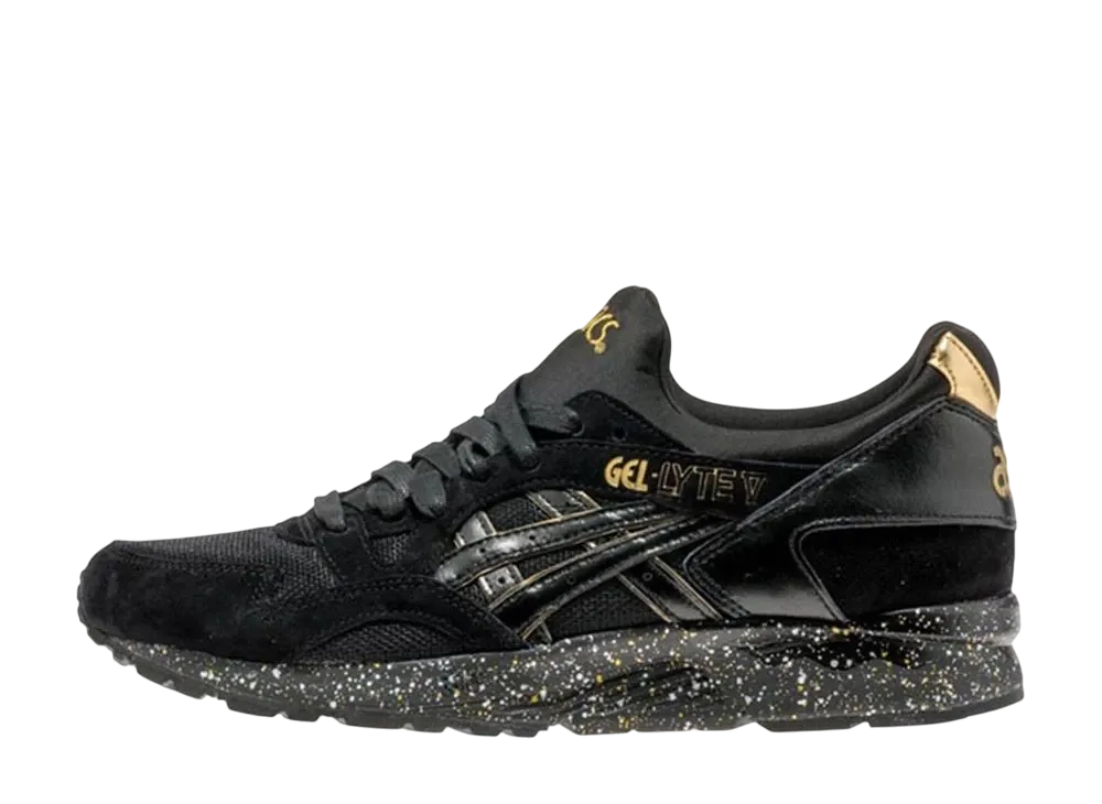 アトモス × アシックス タイガー ゲルライト5 "ブラック アンド ゴールド"