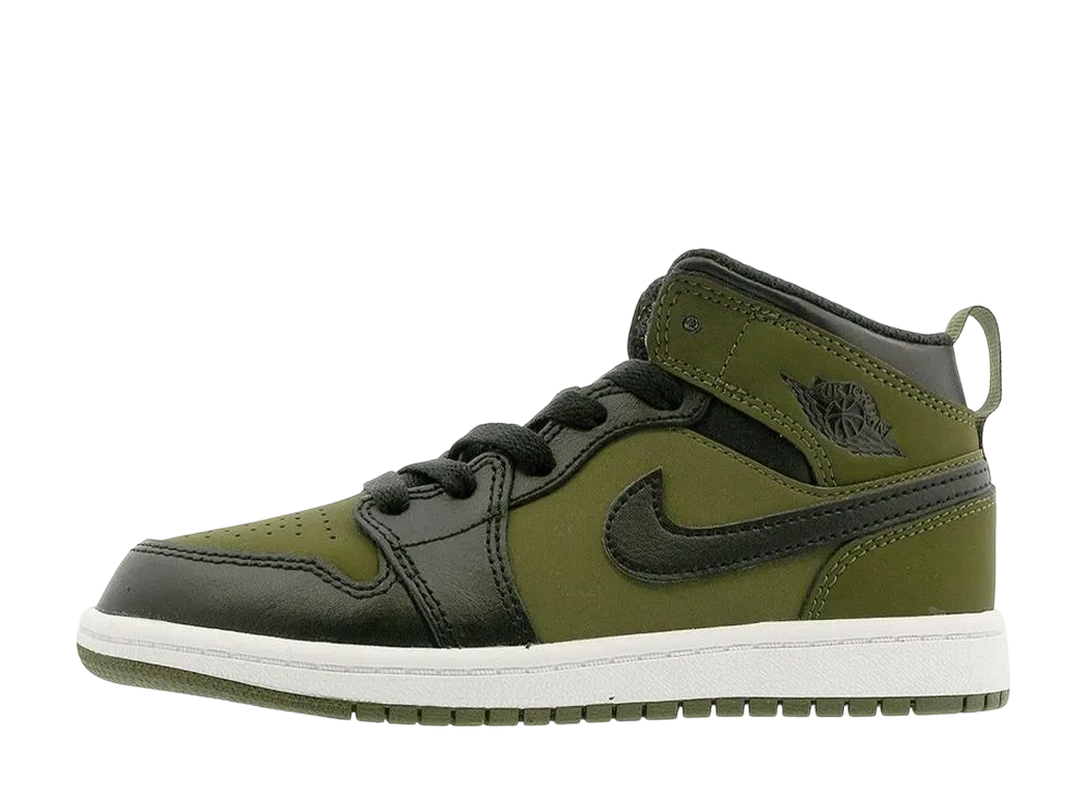ナイキ PS エアジョーダン1 ミッド "オリーブキャンバス"(キッズ)
