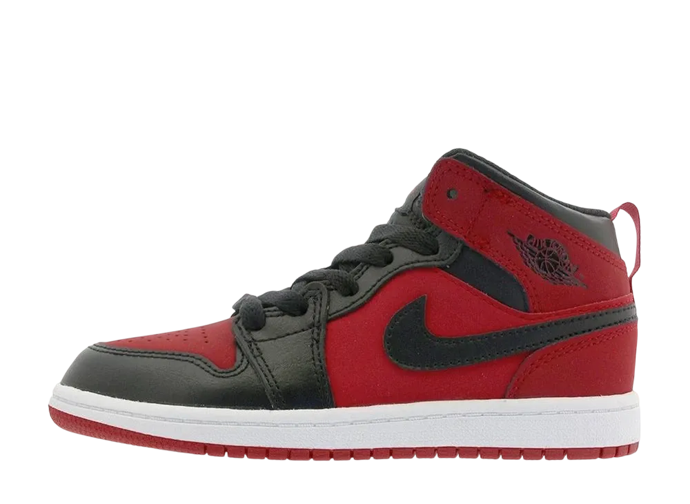 Nike PS Jordan 1 Mid "Gym Red/Black"