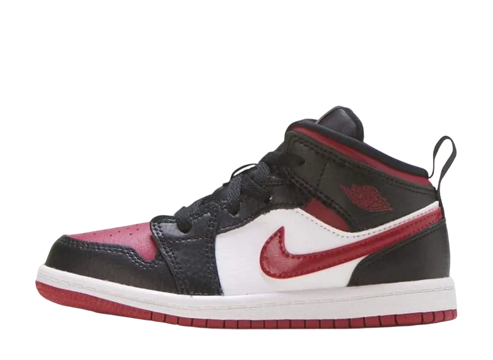 Nike TD Air Jordan 1 Mid "Bred Toe"