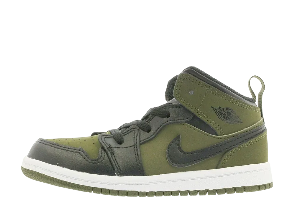 ナイキ TD エアジョーダン1 ミッド "オリーブキャンバス"(キッズ)
