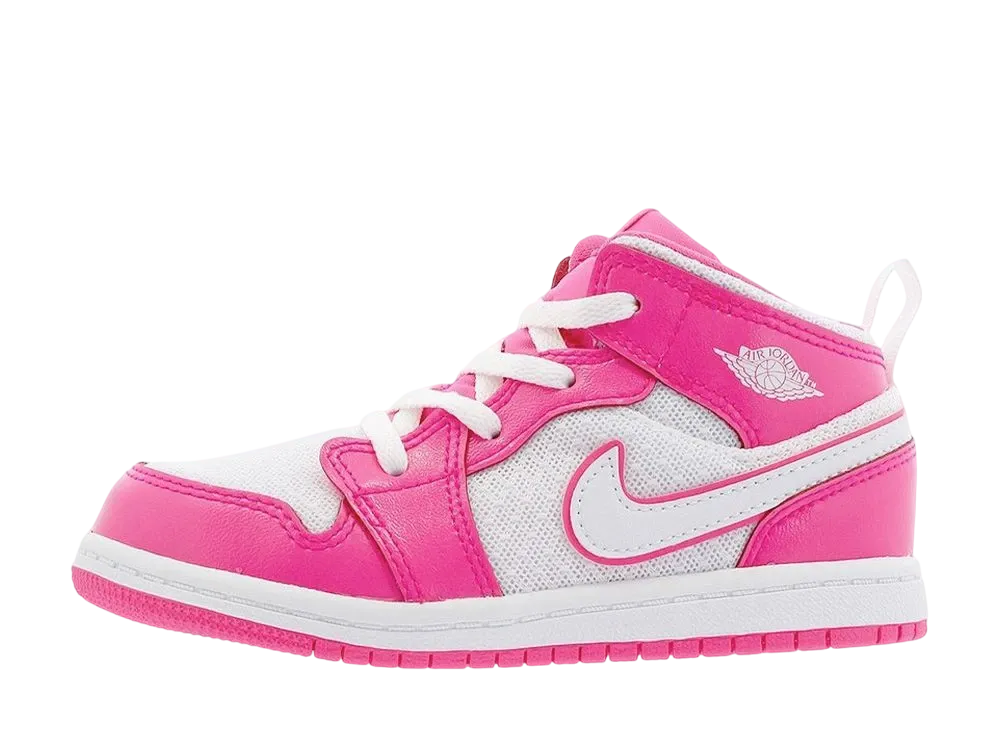 Nike TD Jordan 1 Mid "Hyper Pink/White"