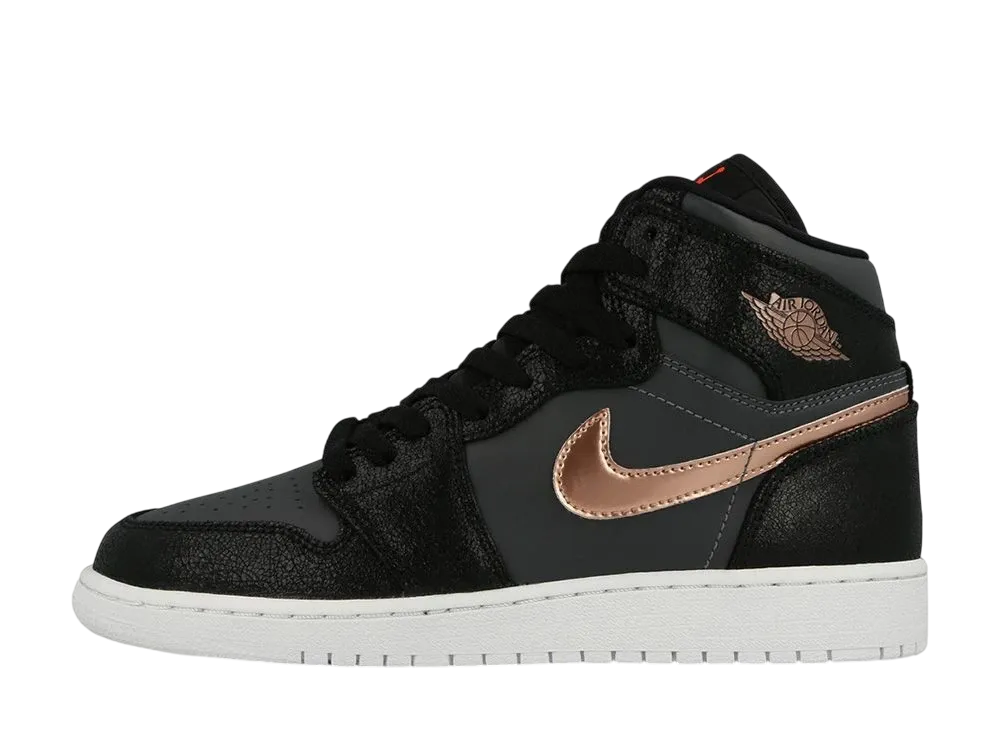 Nike GS Air Jordan 1 Retro High "Black Metallic/Red Bronze/Dark Grey"