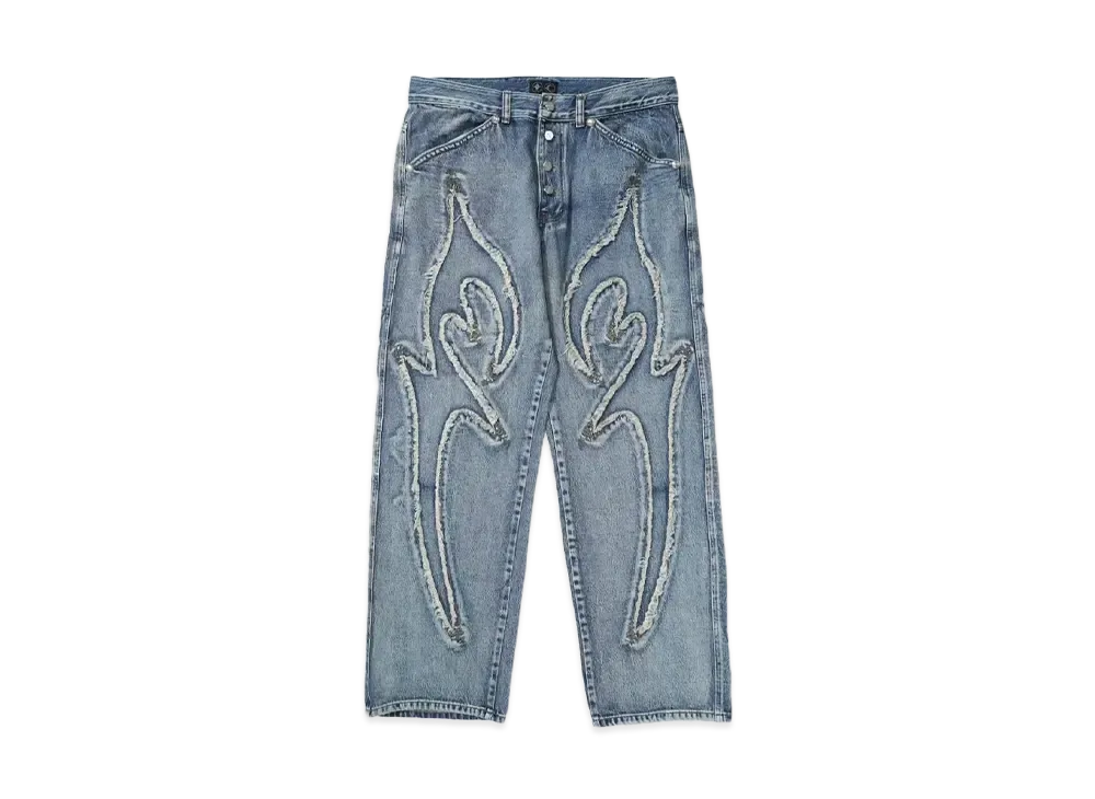 THUG CLUB Tribal Denim Pants "BLUE"