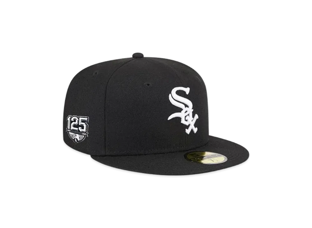 NEW ERA Memorial Patch Collection 59Fifty 125 Year Anniversary Side Patch Chicago White Sox "Black"