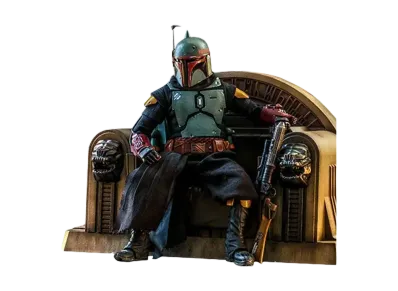 Hot Toys "Television Masterpiece" -The Mandalorian- 1/6 Scale Fully Poseable Figure: Boba Fett (Repaint Armor Version) & Throne