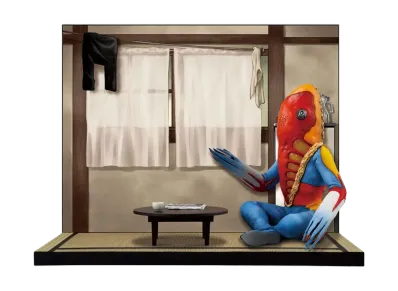 BANDAI "Ichiban Kuji" -Ultraman Series Monster Super Encyclopedia- B Prize Alien Metron Revible Moment