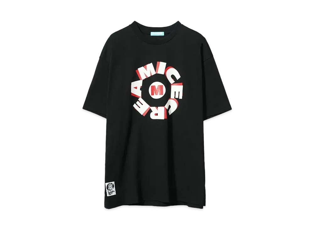 SARCASTIC x ICECREAM COTTON T-SHIRT CIRCLE "BLACK"