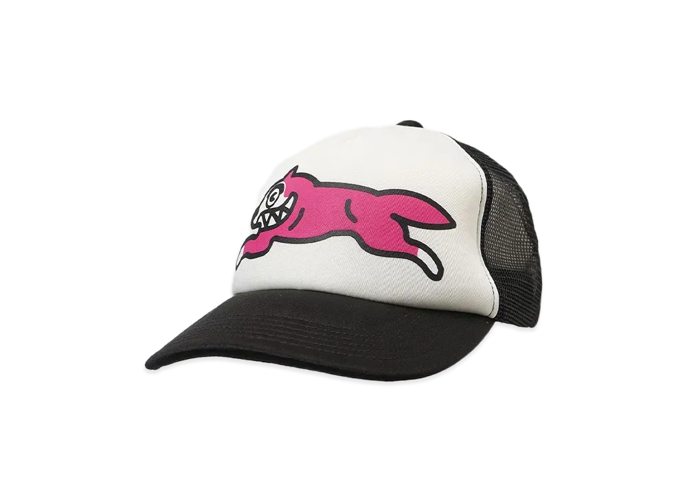 ICECREAM MESH CAP RUNNING DOG "WHITExBLACK"