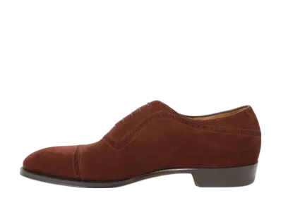 Enzo Bonafe x BEAMS F Bronzino Quarter Brogue Shoes Calf Leather(Suede) "Polo Brown"