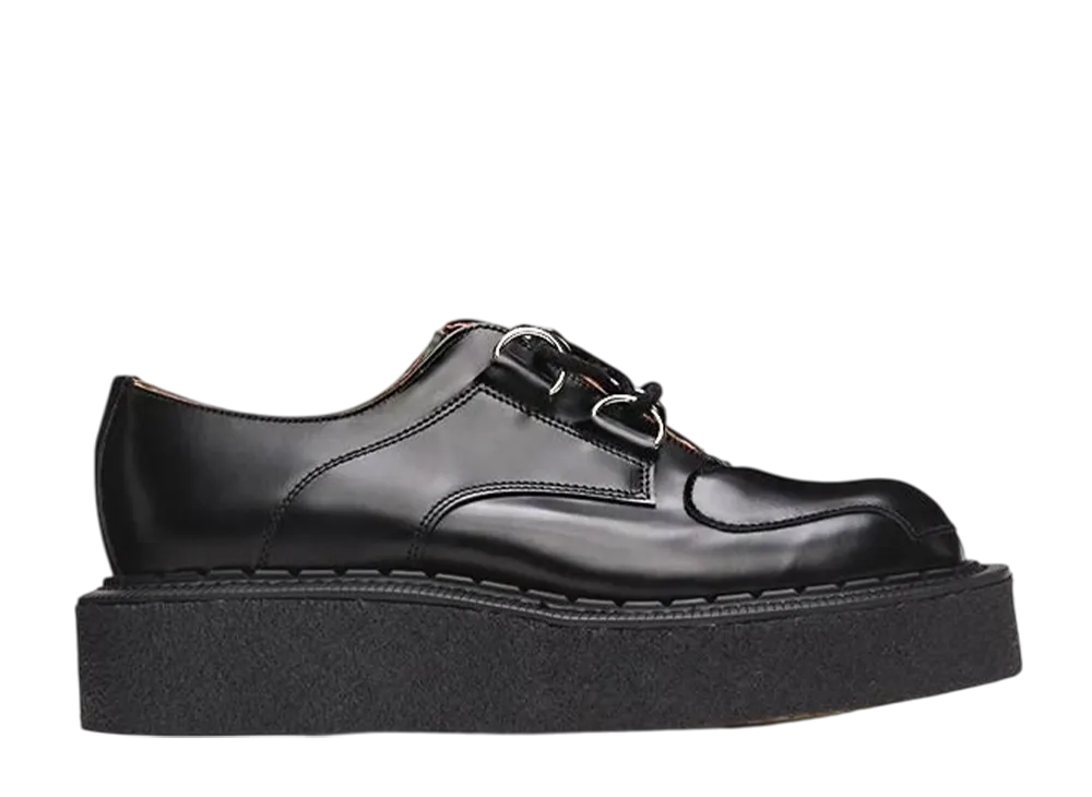 GEORGE COX x COMME des GARÇONS HOMME PLUS x John Moore Lace-Up Creeper Shoes Rubber Sole "Black" Cow Leather PI-K102-001 15427