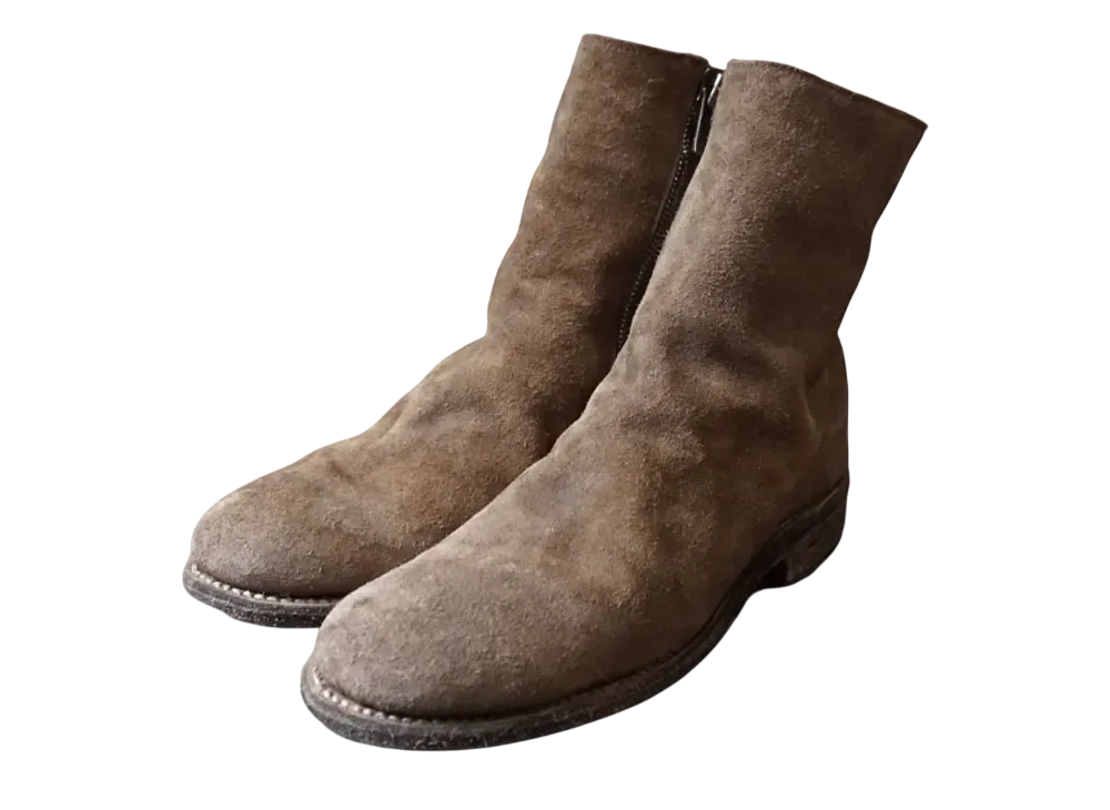 GUIDI Side Zip Low Boots Horse Reverse Leather "CO93T(Beige Brown) Season Color" 696 Leather Sole