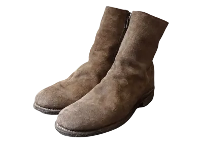 GUIDI Side Zip Low Boots Horse Reverse Leather "CO93T(Beige Brown) Season Color" 696 Leather Sole