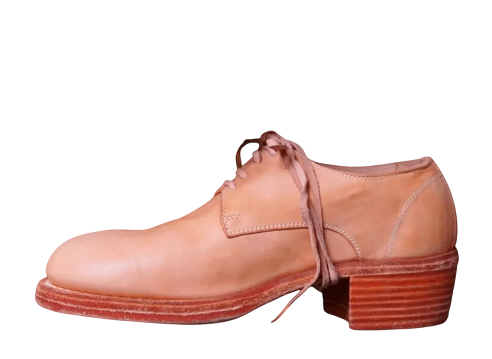 GUIDI Women's Classic Derby Soft Horse Full Grain Leather "CO97T Season Color" 792Z Double Leather Sole