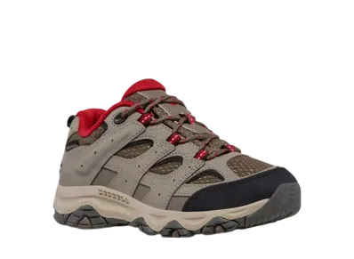 MERRELL Big Kids Moab 3 Low Lace Waterproof "Boulder Red"