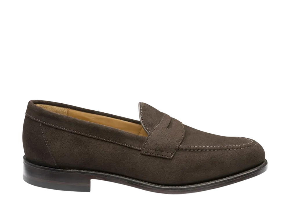Loake Imperial F Fit "Dark Brown Suede" Leather Sole