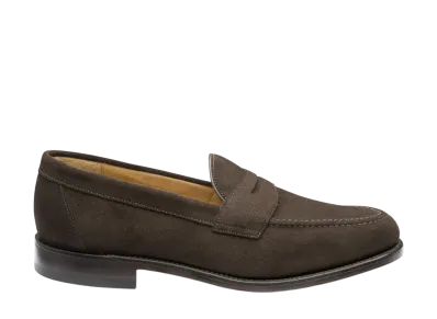 Loake Imperial F Fit "Dark Brown Suede" Leather Sole