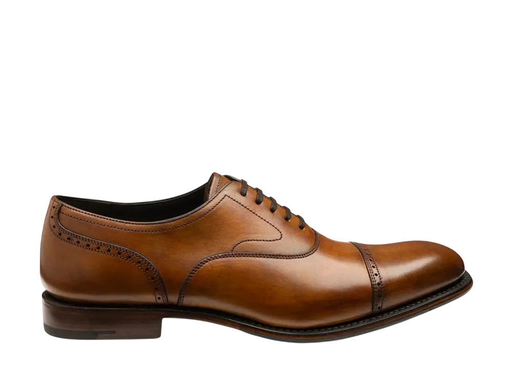Loake Hughes F Fit "Chestnut Brown" Leather & Rubber Sole