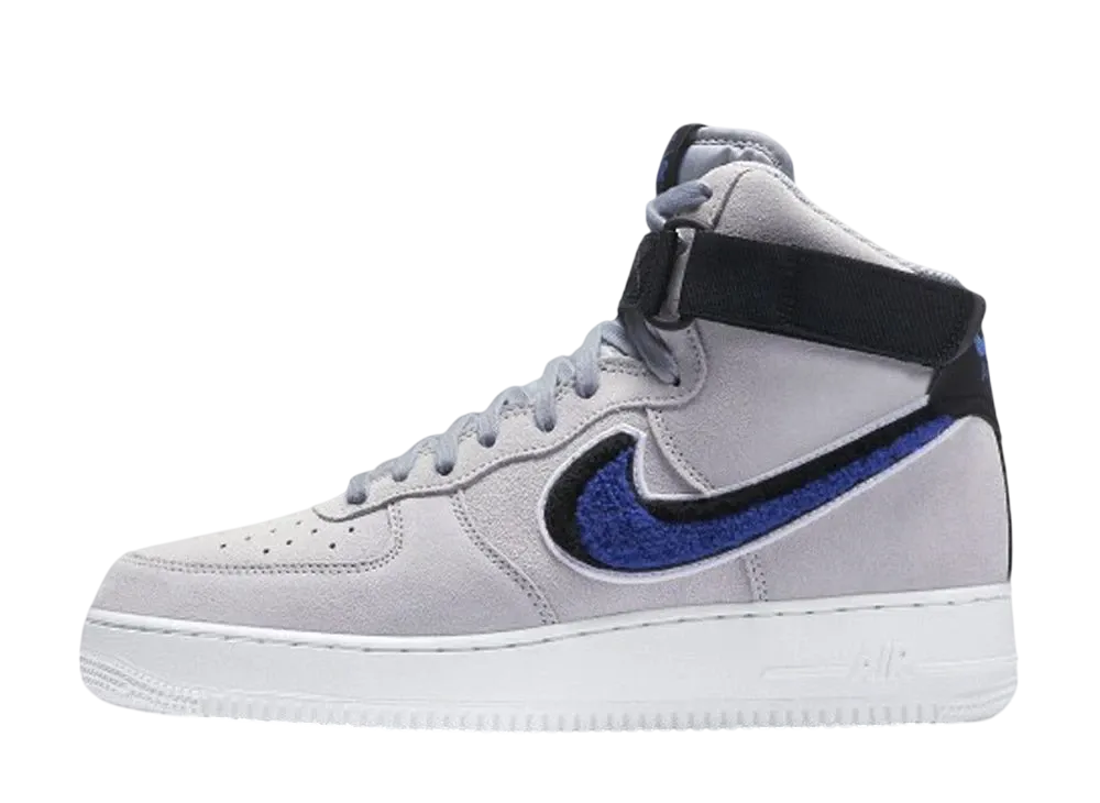 ナイキ エアフォース1 ハイ "シェニール スウッシュ ウルフ グレー"
