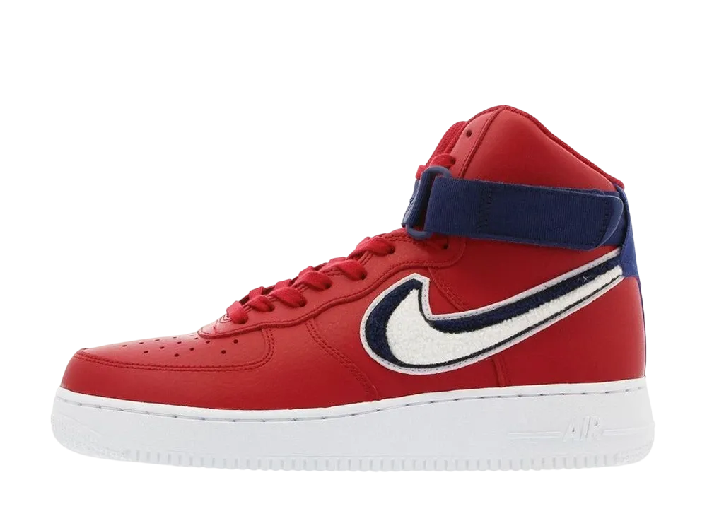 Nike Air Force 1 High 3D "Chenille Swoosh Red White Blue"