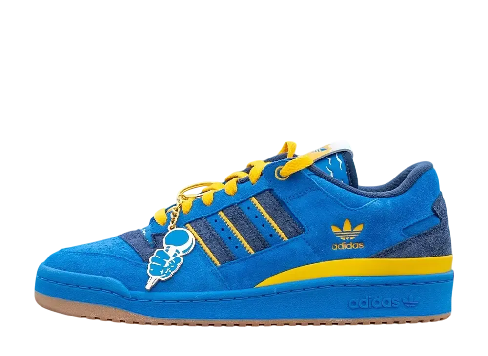 シェイク × アディダスオリジナルス フォーラム ロー CL "414デイ/フォーカスブルー/シャドウネイビー/ボールドゴールド"